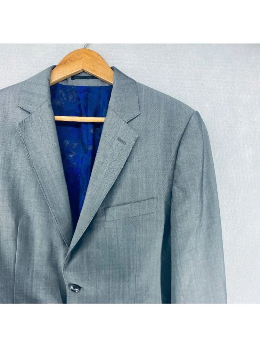 Duchamp Blazer Mens 40R Gray Wool Sport Coat Jacket Summer Wedding Italy